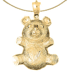 Colgante de osito de oro de 10K, 14K o 18K