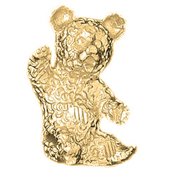 10K, 14K or 18K Gold Teddy Bear Pendant