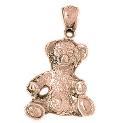 10K, 14K or 18K Gold Teddy Bear Pendant