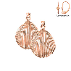 14K or 18K Gold Shell Earrings