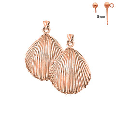 14K or 18K Gold Shell Earrings