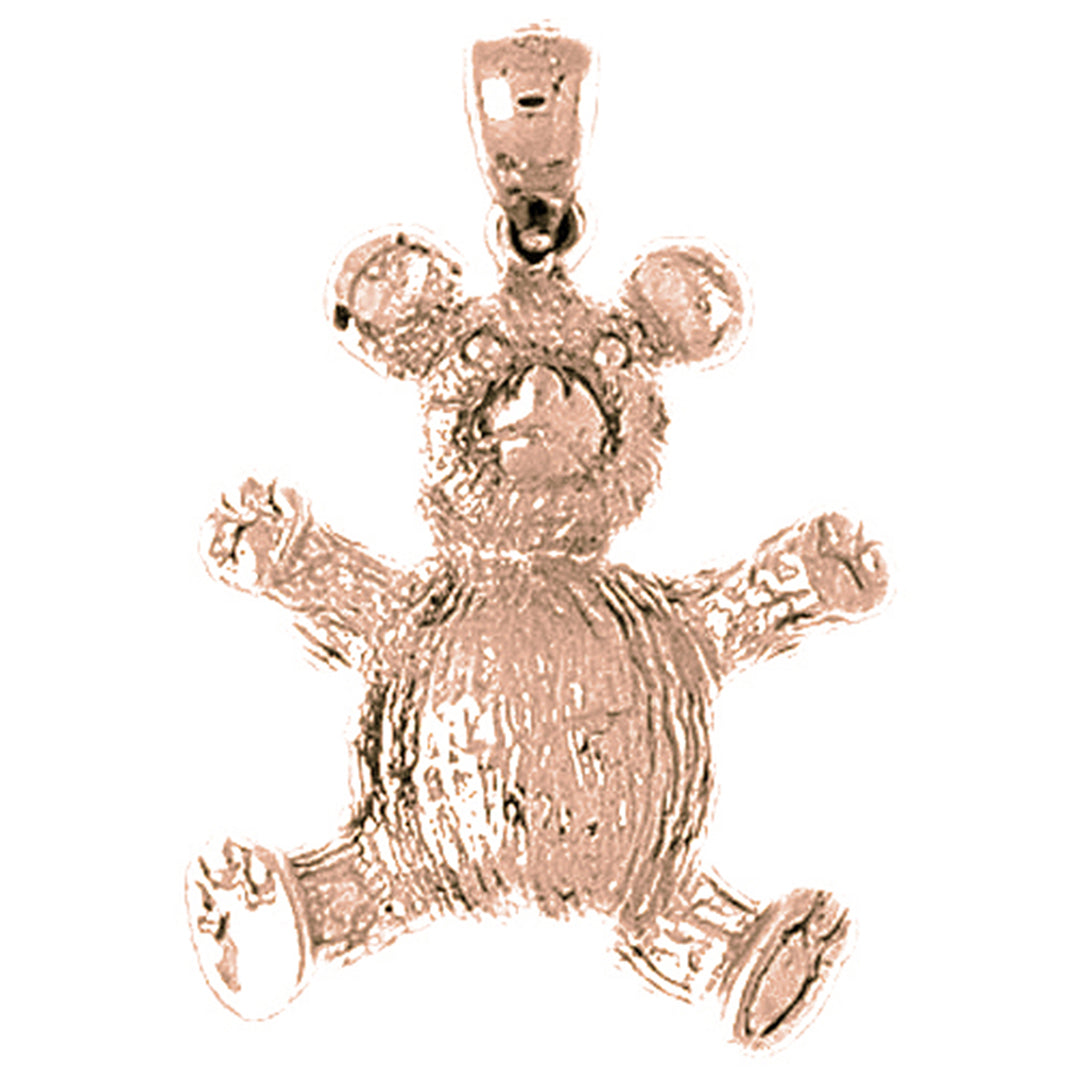 10K, 14K or 18K Gold Teddy Bear Pendant