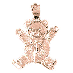 14K or 18K Gold Teddy Bear Pendant