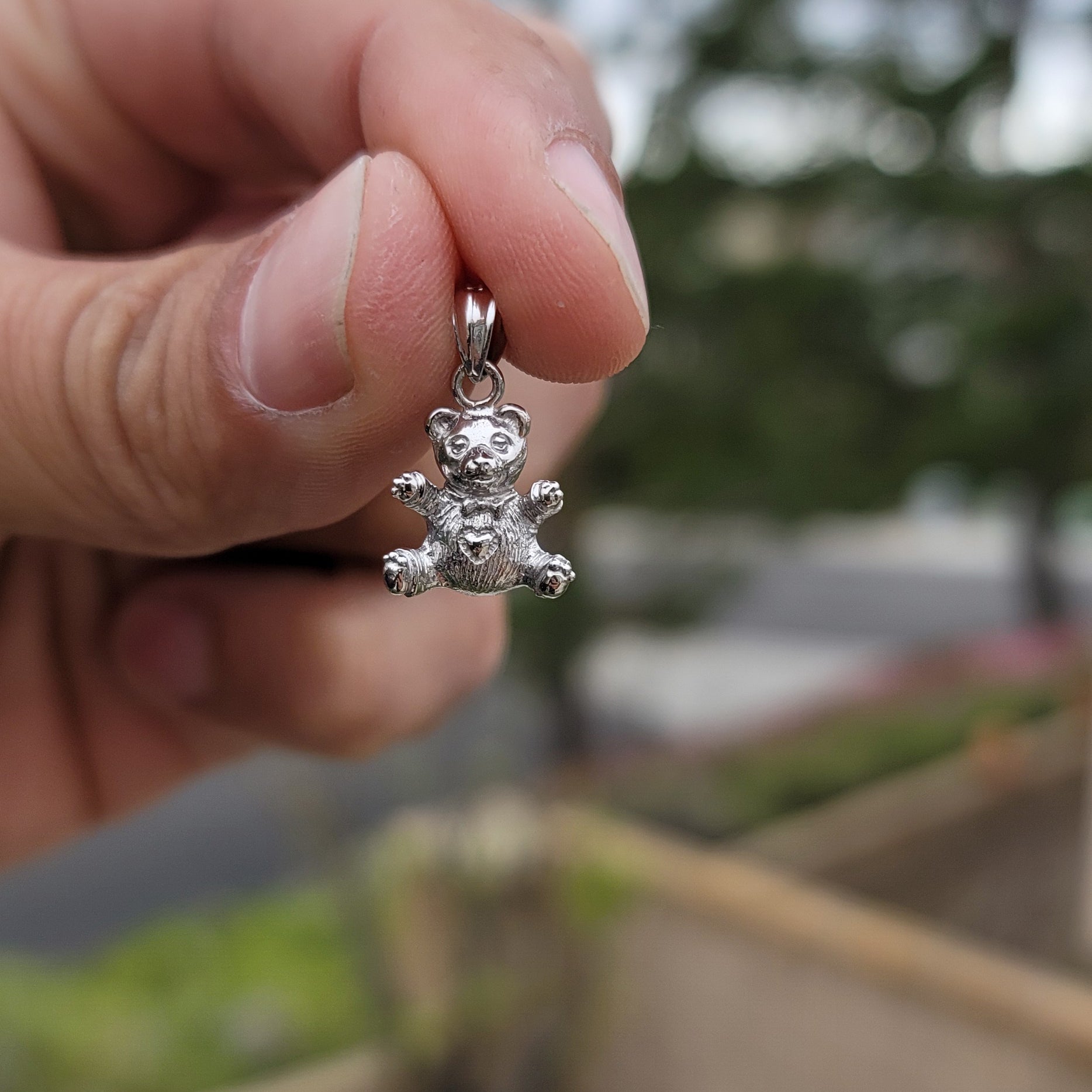 14K or 18K Gold Teddy Bear Pendant