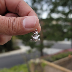 Colgante de osito de peluche en oro de 14 quilates o 18 quilates