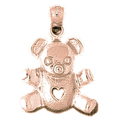 10K, 14K or 18K Gold Teddy Bear Pendant