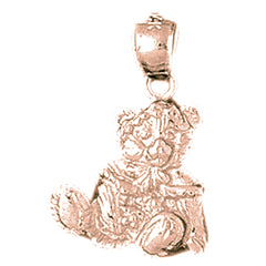 14K or 18K Gold Teddy Bear Pendant