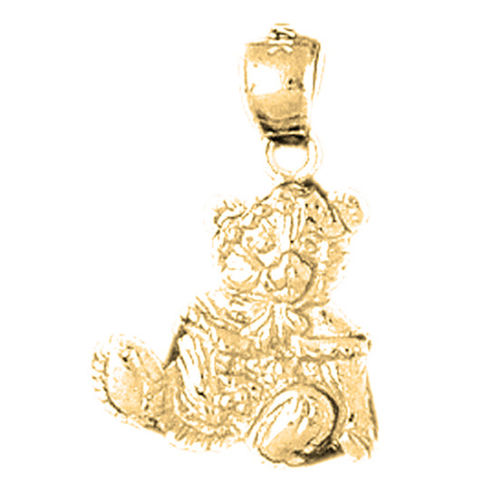 14K or 18K Gold Teddy Bear Pendant