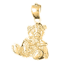 14K or 18K Gold Teddy Bear Pendant