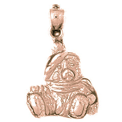 10K, 14K or 18K Gold Teddy Bear Pendant