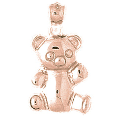 10K, 14K or 18K Gold Teddy Bear Pendant
