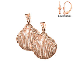 14K or 18K Gold Shell Earrings