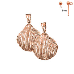 14K or 18K Gold Shell Earrings