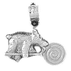 14K or 18K Gold Teddy Bear Pendant