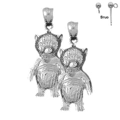14K or 18K Gold Teddy Bear Earrings