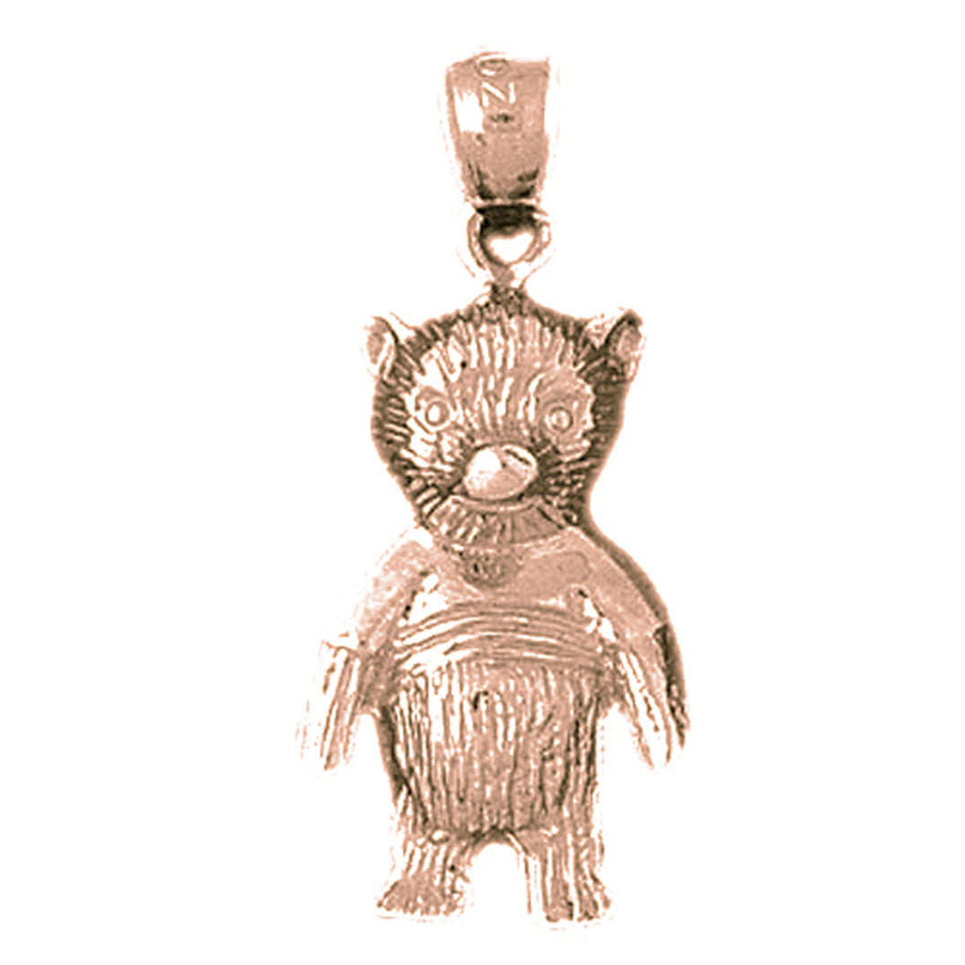 10K, 14K or 18K Gold Teddy Bear Pendant