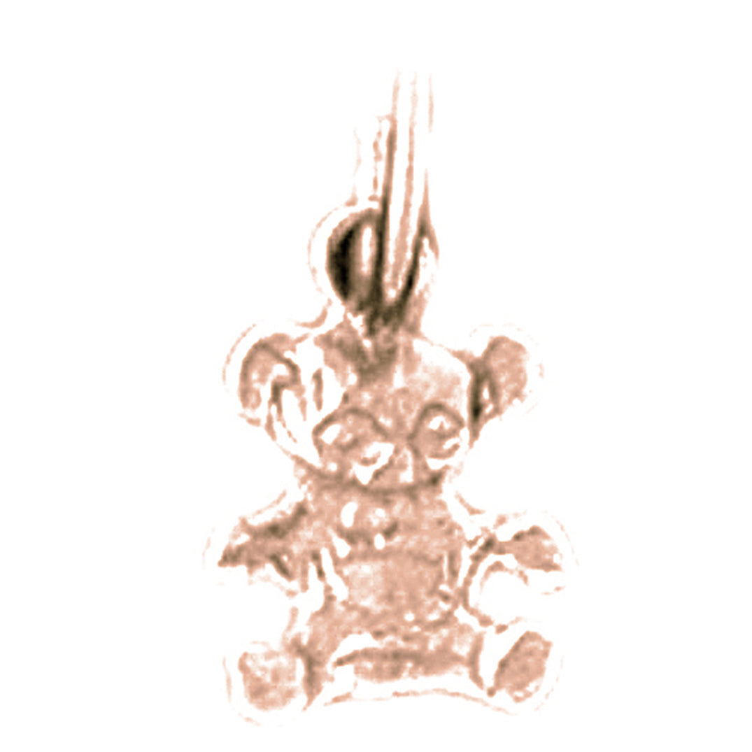 14K or 18K Gold Teddy Bear Pendant