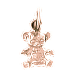 14K or 18K Gold Teddy Bear Pendant