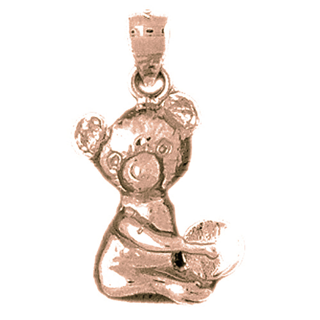 10K, 14K or 18K Gold Teddy Bear Pendant