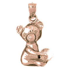 10K, 14K or 18K Gold Teddy Bear Pendant