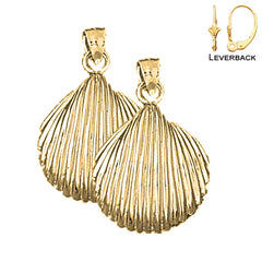 14K or 18K Gold Shell Earrings