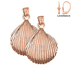 14K or 18K Gold Shell Earrings