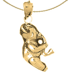 Teddybär-Anhänger aus 10 Karat, 14 Karat oder 18 Karat Gold