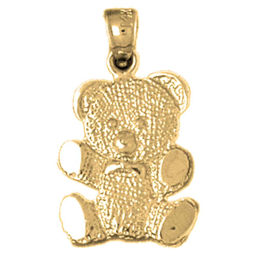 10K, 14K or 18K Gold Teddy Bear Pendant
