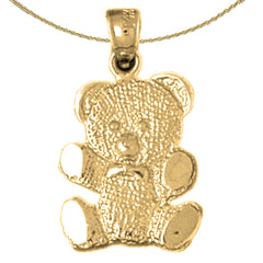 Teddybär-Anhänger aus 10 Karat, 14 Karat oder 18 Karat Gold
