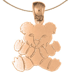 14K oder 18K Gold Teddybär Anhänger