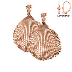 14K or 18K Gold Shell Earrings