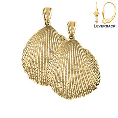 14K or 18K Gold Shell Earrings