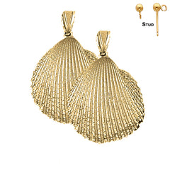 14K or 18K Gold Shell Earrings