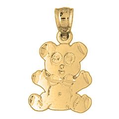 14K or 18K Gold Teddy Bear Pendant