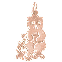 14K or 18K Gold Teddy Bear Pendant