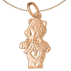 14K or 18K Gold Teddy Bear Pendant