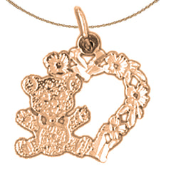 14K oder 18K Gold Teddybär Anhänger