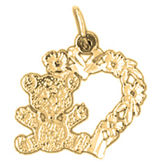 14K or 18K Gold Teddy Bear Pendant