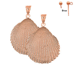 14K or 18K Gold Shell Earrings