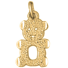 14K or 18K Gold Teddy Bear Pendant