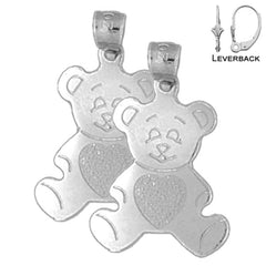 14K oder 18K Gold Teddybär Ohrringe