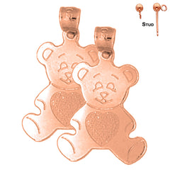14K oder 18K Gold Teddybär Ohrringe