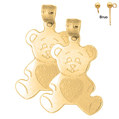 14K oder 18K Gold Teddybär Ohrringe