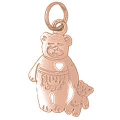 14K or 18K Gold Teddy Bear Pendant