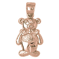 14K or 18K Gold Teddy Bear Pendant