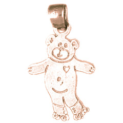 14K or 18K Gold Teddy Bear Pendant