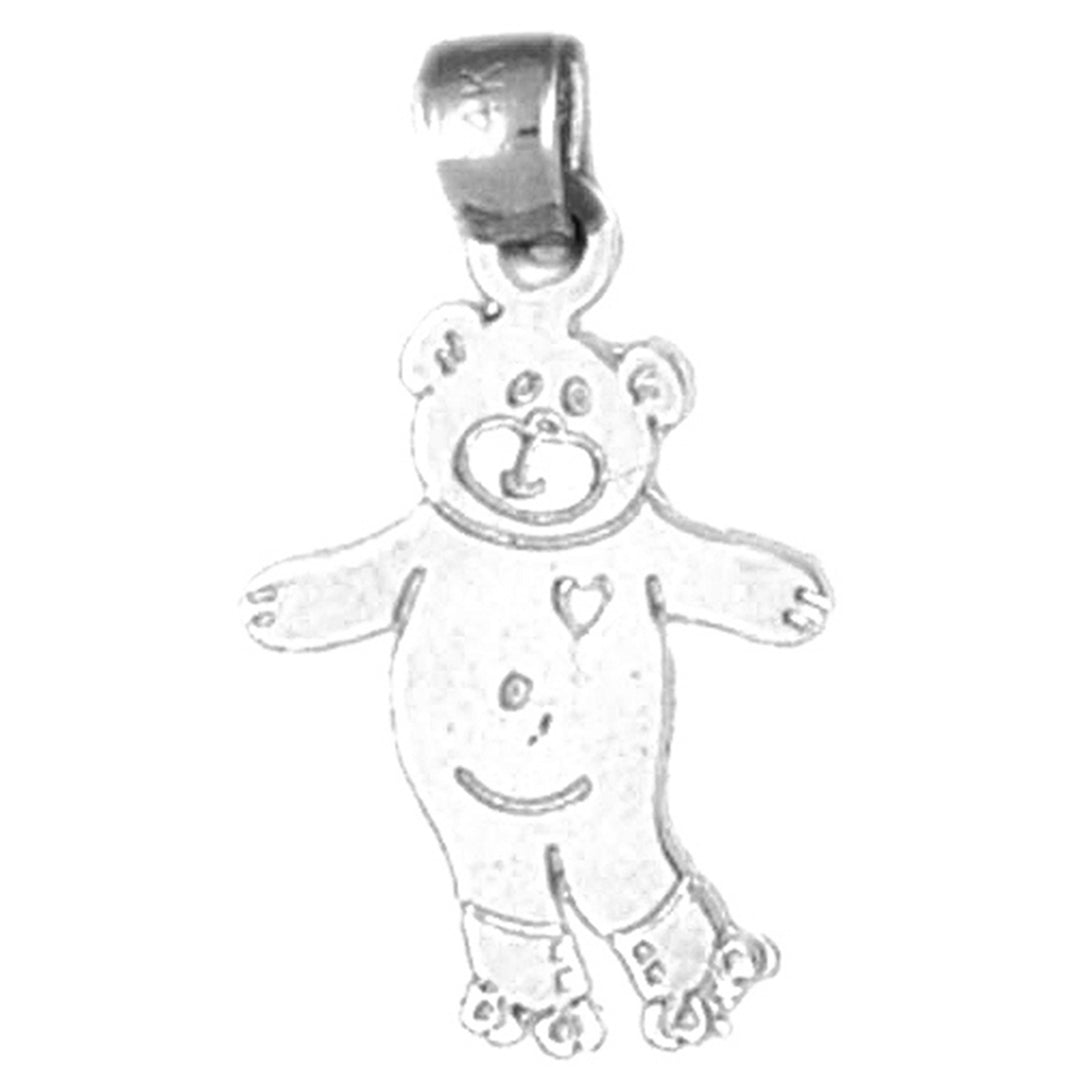 14K or 18K Gold Teddy Bear Pendant