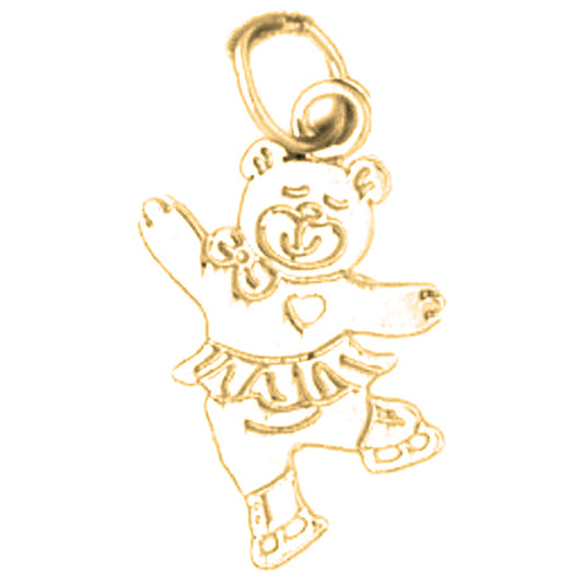 14K or 18K Gold Teddy Bear Pendant