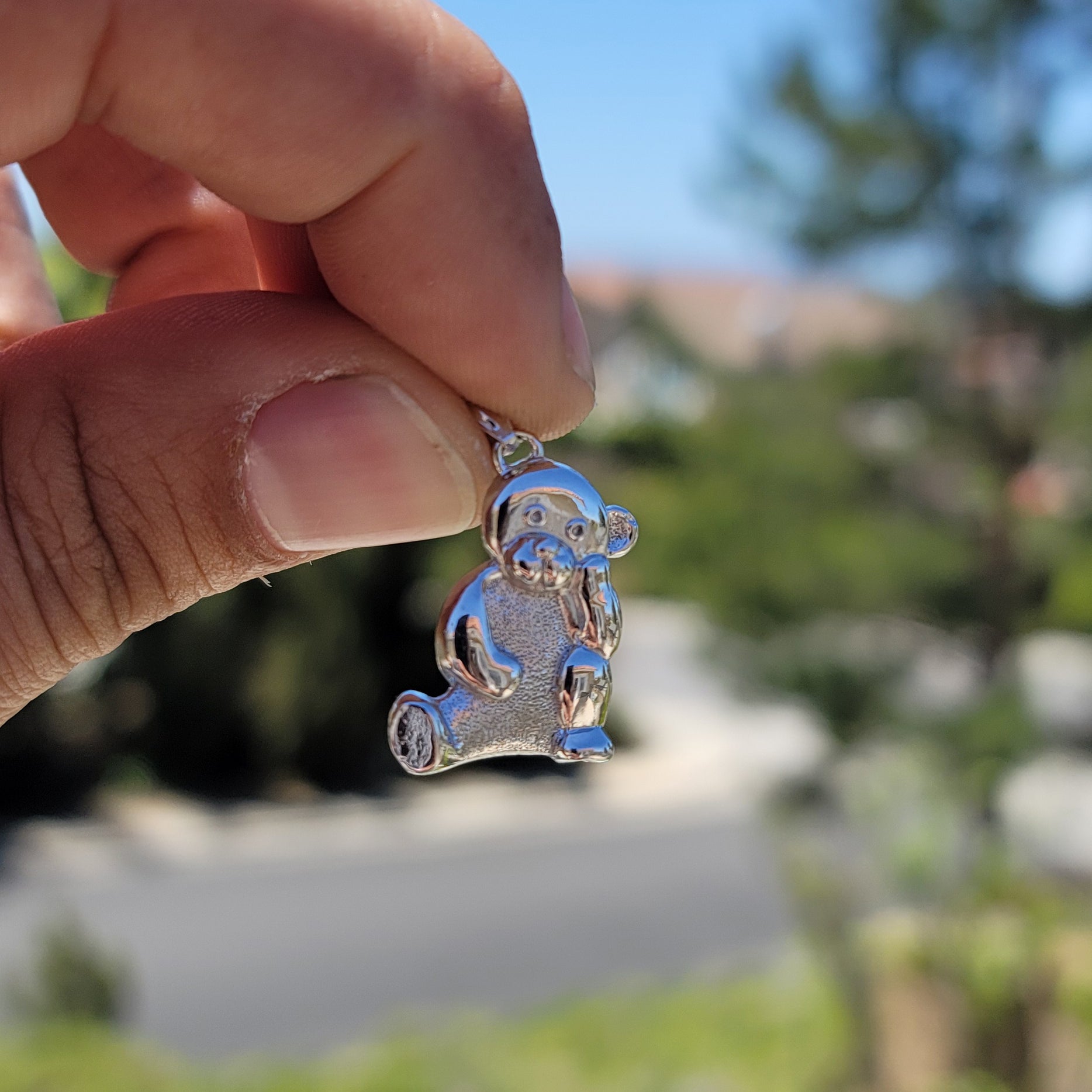 10K, 14K or 18K Gold Teddy Bear Pendant