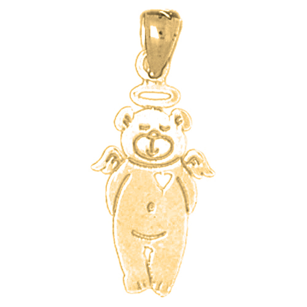 14K or 18K Gold Teddy Bear Pendant